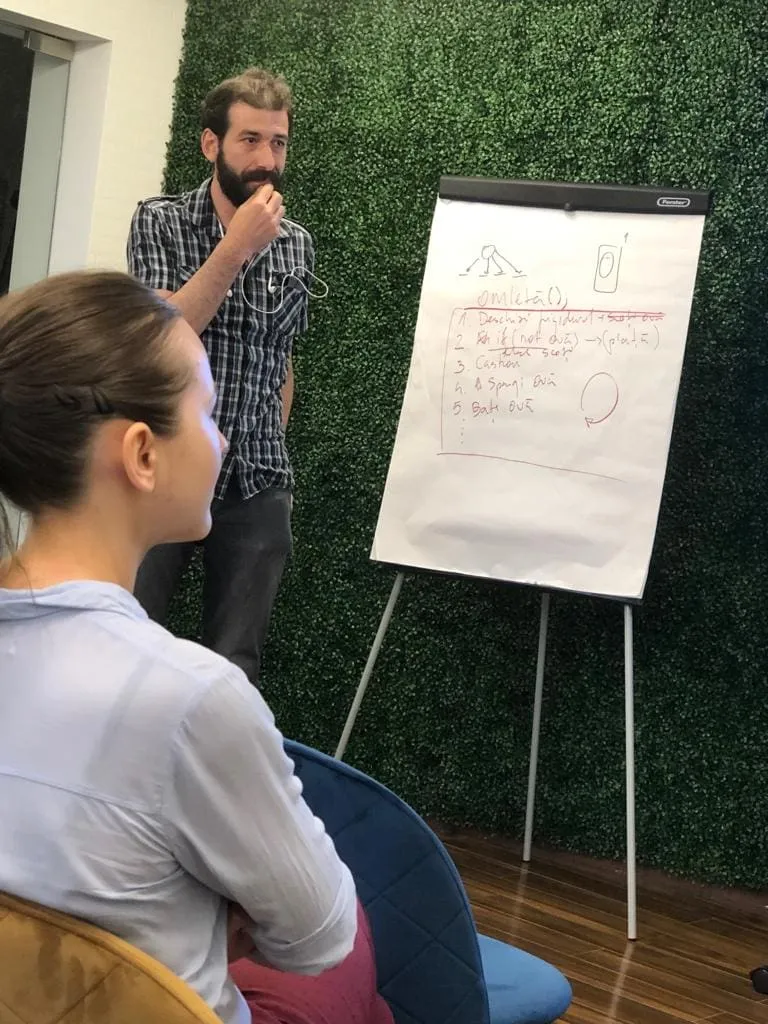 Profesor si studenta la un curs de testare automata